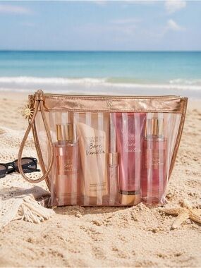 Victoria's Secret Bronze Wristlet Beauty Pouch